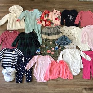 Baby girl bulk clothing lot size 12-18 months